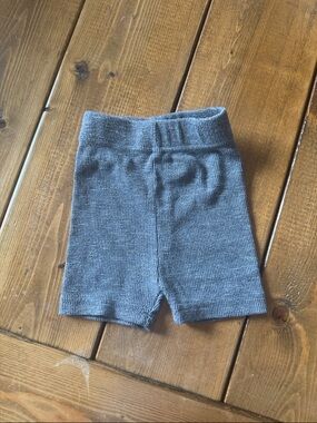 Little Bipsy Gray Ribbed Knit Kids Shorts